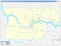 Florence Muscle Shoals Metro Area Wall Map Zip Code